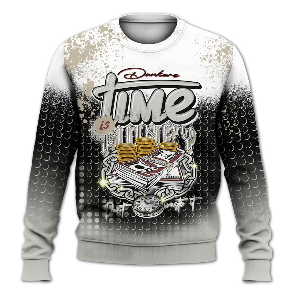 Sweatshirt To Match RM Canyon Rust 4s - Halftone Time Is Money All Over Print