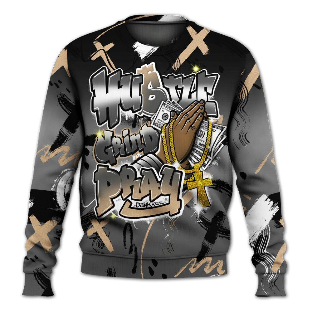 Sweatshirt To Match Kobe 9 EM Mamba - Money Hustle Grind Pray All Over Print