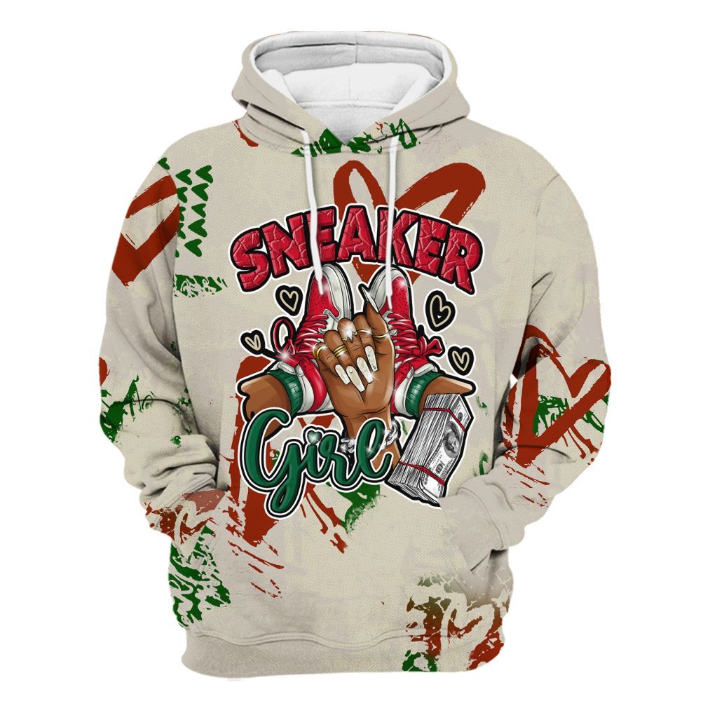 Hoodie To Match El Grito 5s - Sneakerz Girlz Heart Grunge All Over Print