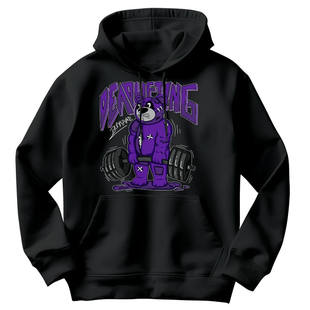 Sweatshirt To Match Retro Dark Iris 3s - Deadlifting Bear Graphic