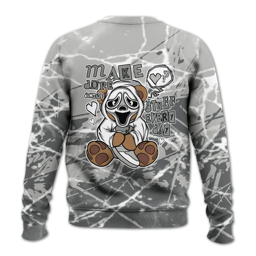 Sweatshirt To Match Retro Wet Cement 4s - Make Dopes Bear Profound All Over Print