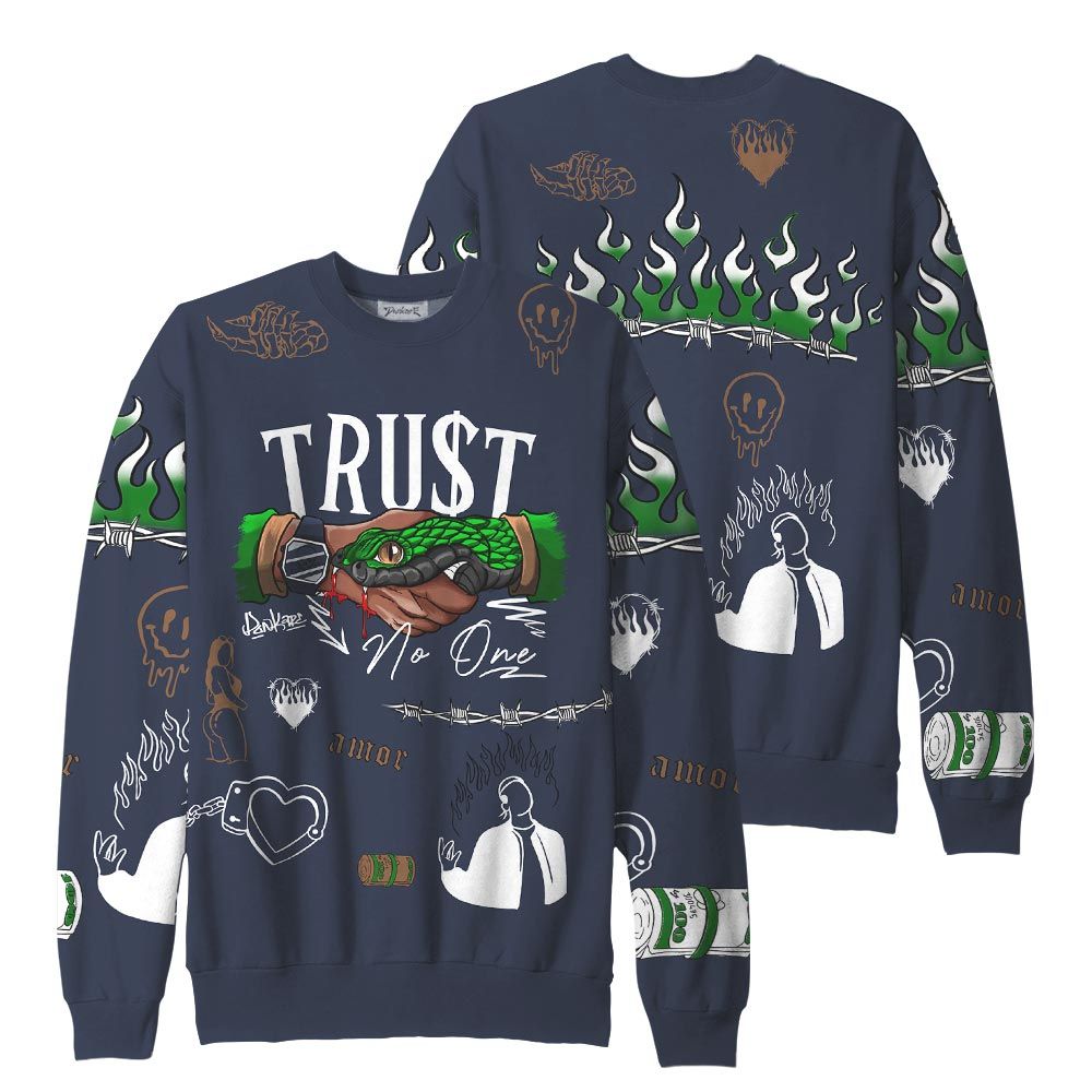 Sweatshirt To Match, Midnight Navy 13s Sweatshirt, Snake Trust No One Sweatshirt Outfit 903 NCT