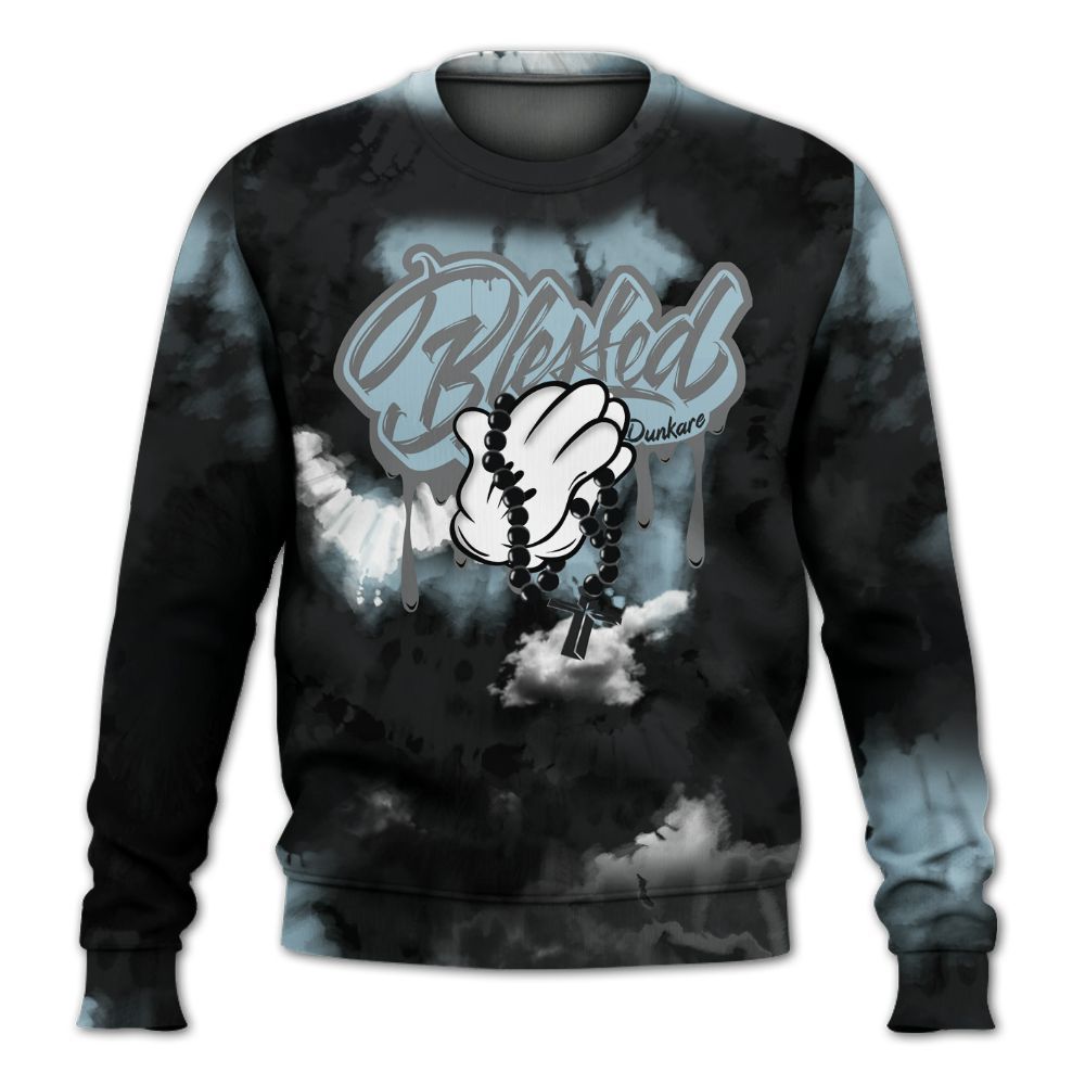 Sweatshirt To Match Chambray 7s - God Blessed Tie Dye All Over Print