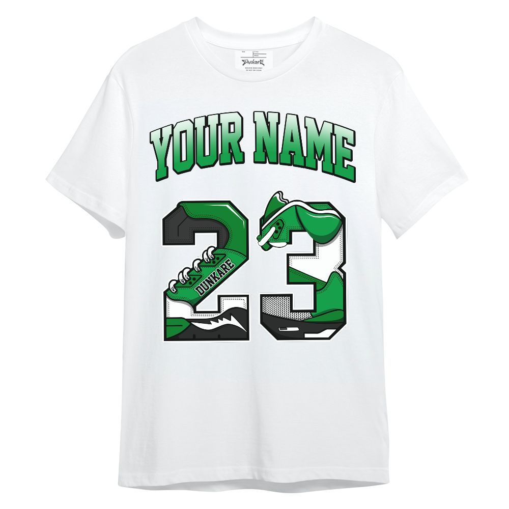 Shirt To Match Low Lucky Green 1s - Custom Name Number 23 5s Unisex Shirt