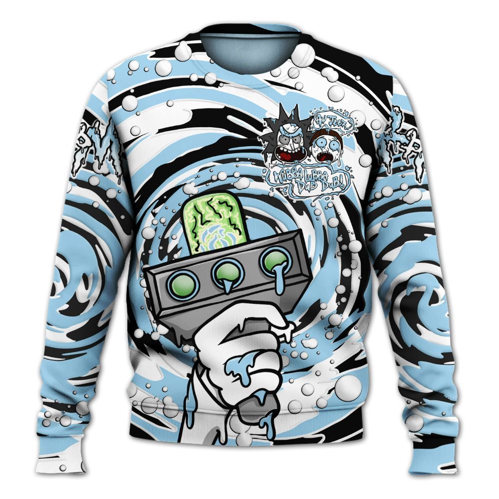 Sweatshirt To Match Legend Blue 11s - Wubba Rick Drip All Over Print