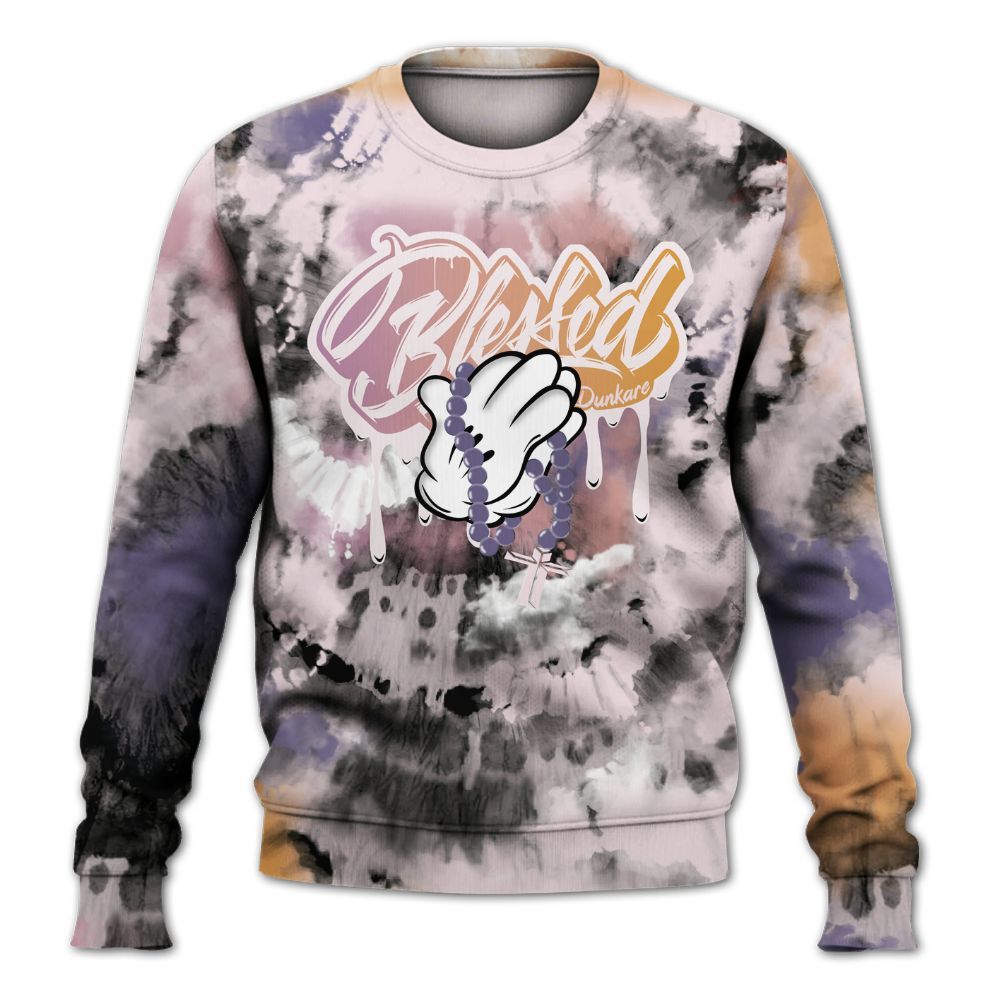 Sweatshirt To Match Book Sunrise 1s - God Blessed Tie Dye All Over Print