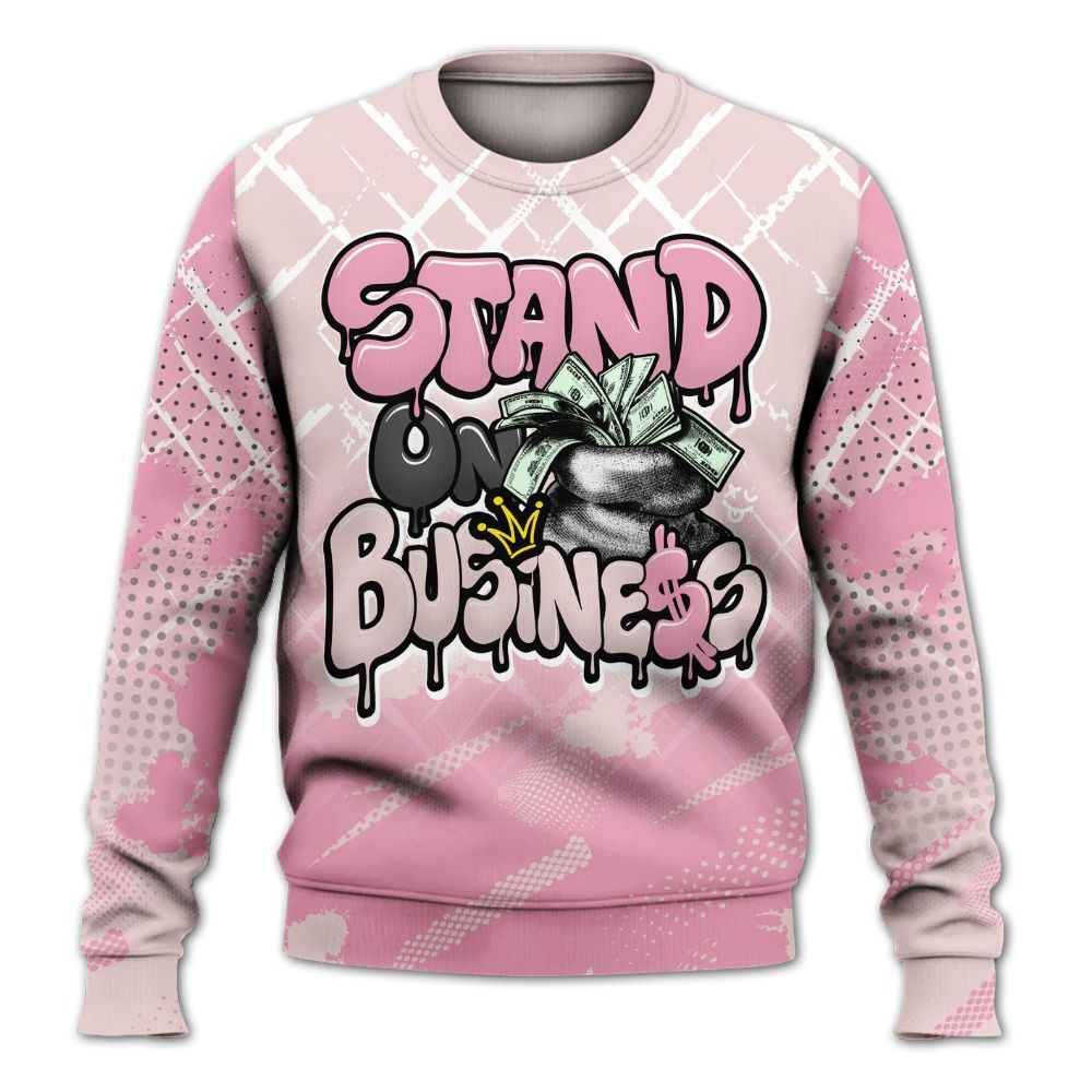 Sweatshirt To Match Dunk Low KD 17 Aunt Pearl - Halftone Stand Business Dripping All Over Print