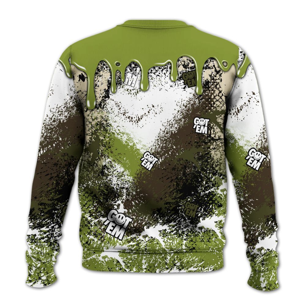 Sweatshirt To Match SB Dunk Low Asparagus - Dripping 23 Drip All Over Print