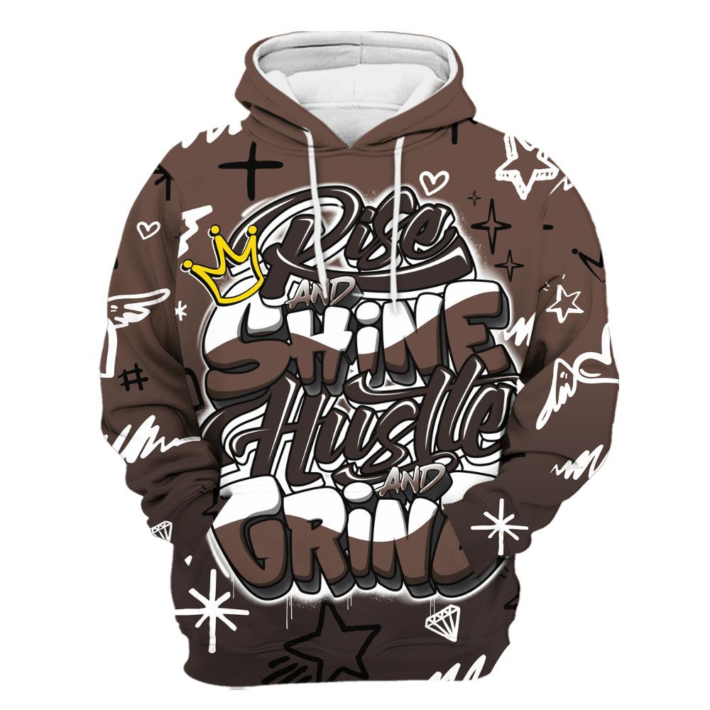 Hoodie To Match Air Force 1 Low Escape - Rise Shine Hustle Grind All Over Print