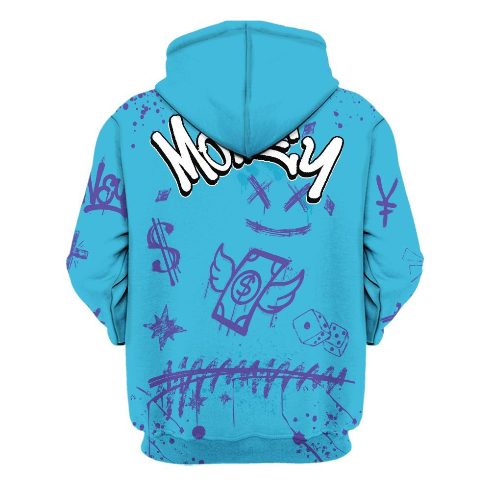 Hoodie To Match Retro Aqua 6s - Everybody Paid In Full Crayon All Over Print