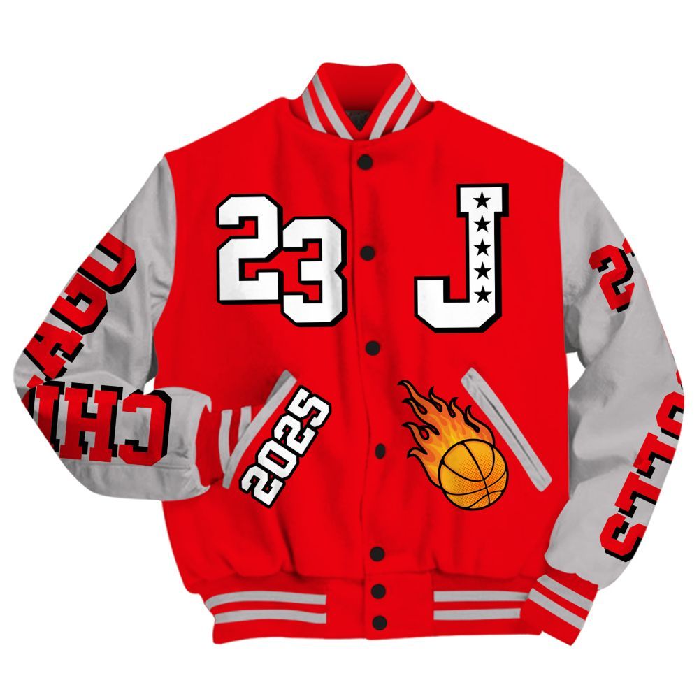 Varsity Jacket To Match Air Max 1 Low Poly - Chicago 23 Basketball All Over Print