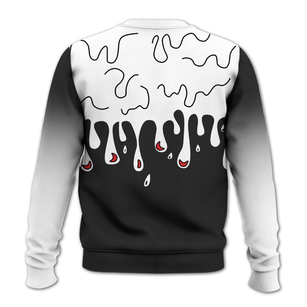 Sweatshirt To Match Prime 93 Fire Red - Snake Trust No One Drip All Over Print