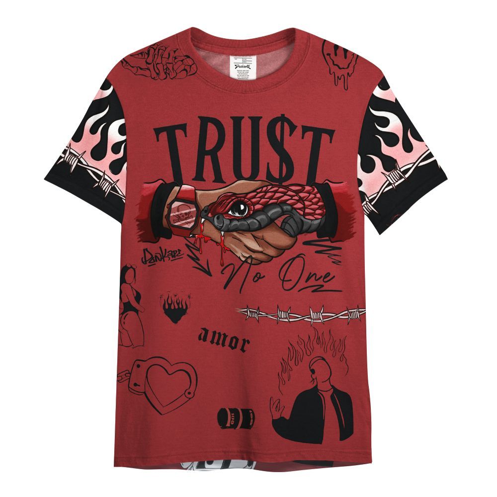 Shirt To Match Alternate Flu Game 12s - Snake Trust No One All Over Print