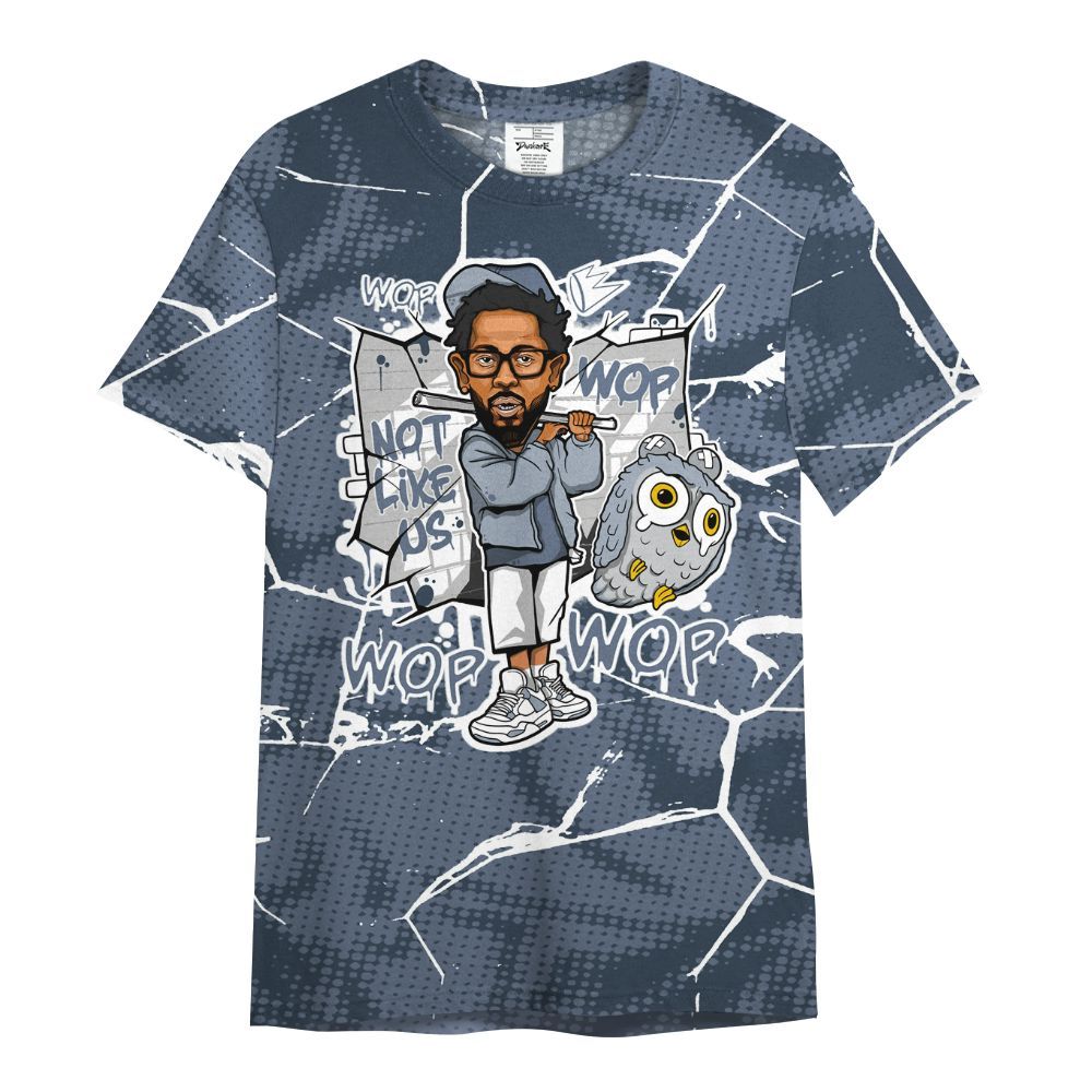 Shirt To Match Low Diffused Blue 11s - None Like ComptonCity Graphic Crack All Over Print