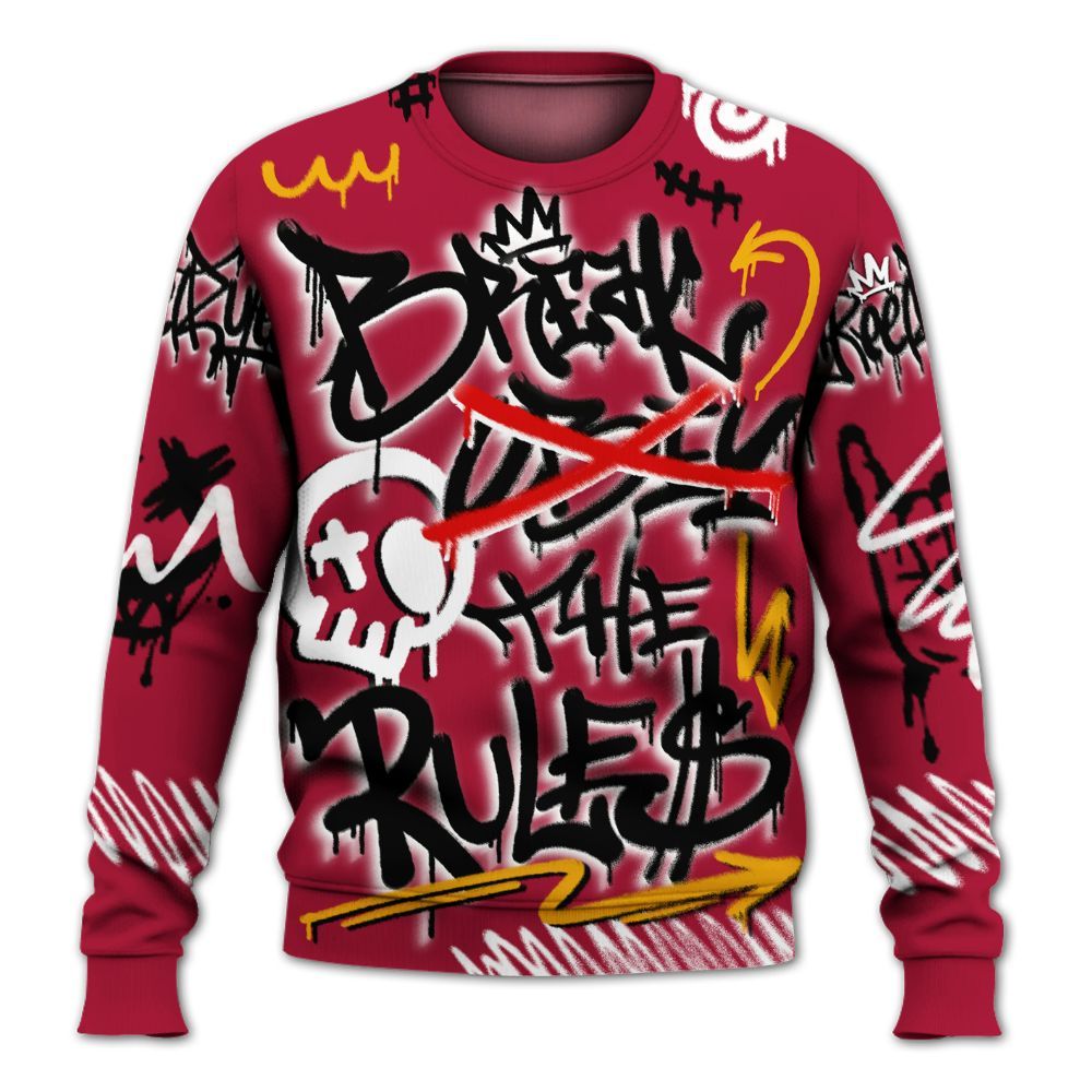 Sweatshirt To Match Cardinal 7s - Break Rules Streetwear All Over Print