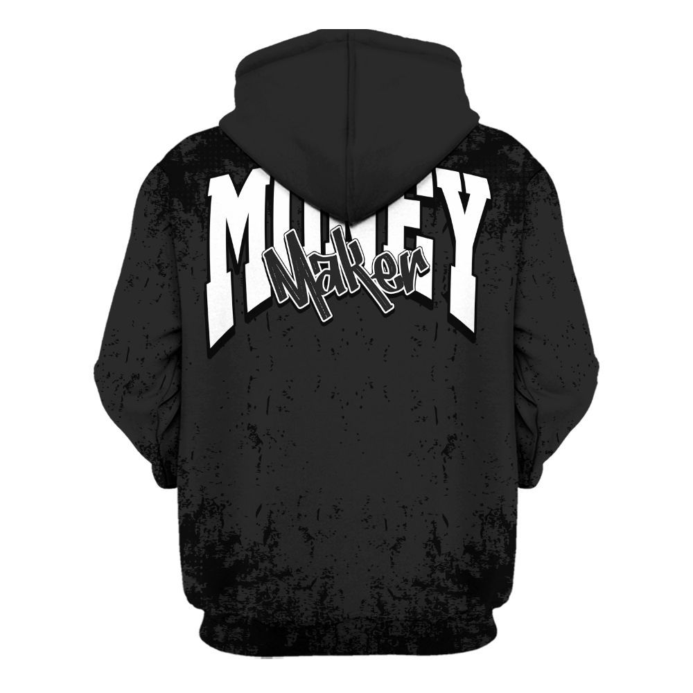 Hoodie To Match Black Cat NET 4s - Move In Silence Money Street Retro All Over Print