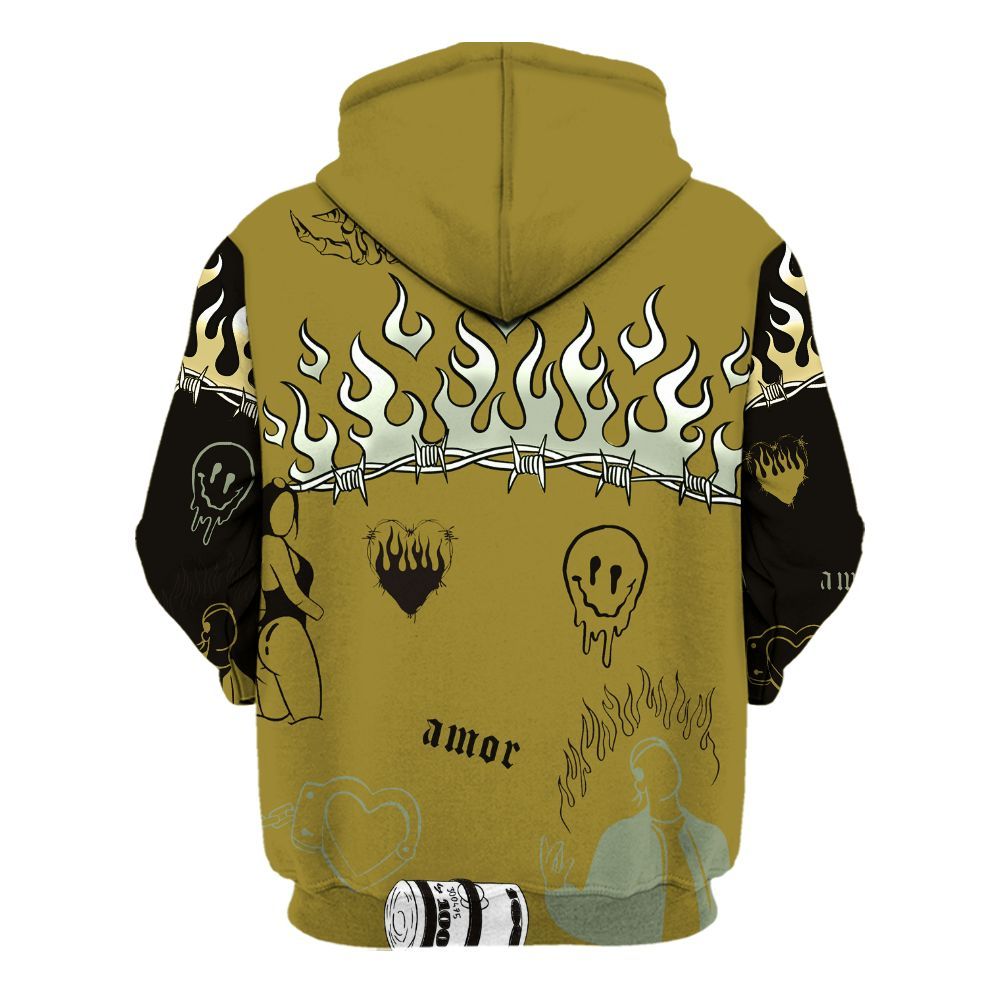 Hoodie To Match Air Flightposite Metallic Gold - Snake Trust No One All Over Print