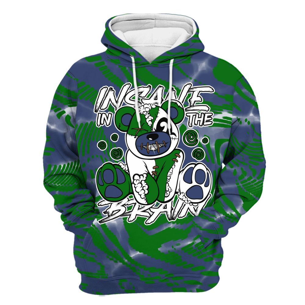 Hoodie To Match Midnight Navy 13s - Insanes Bear Fume All Over Print