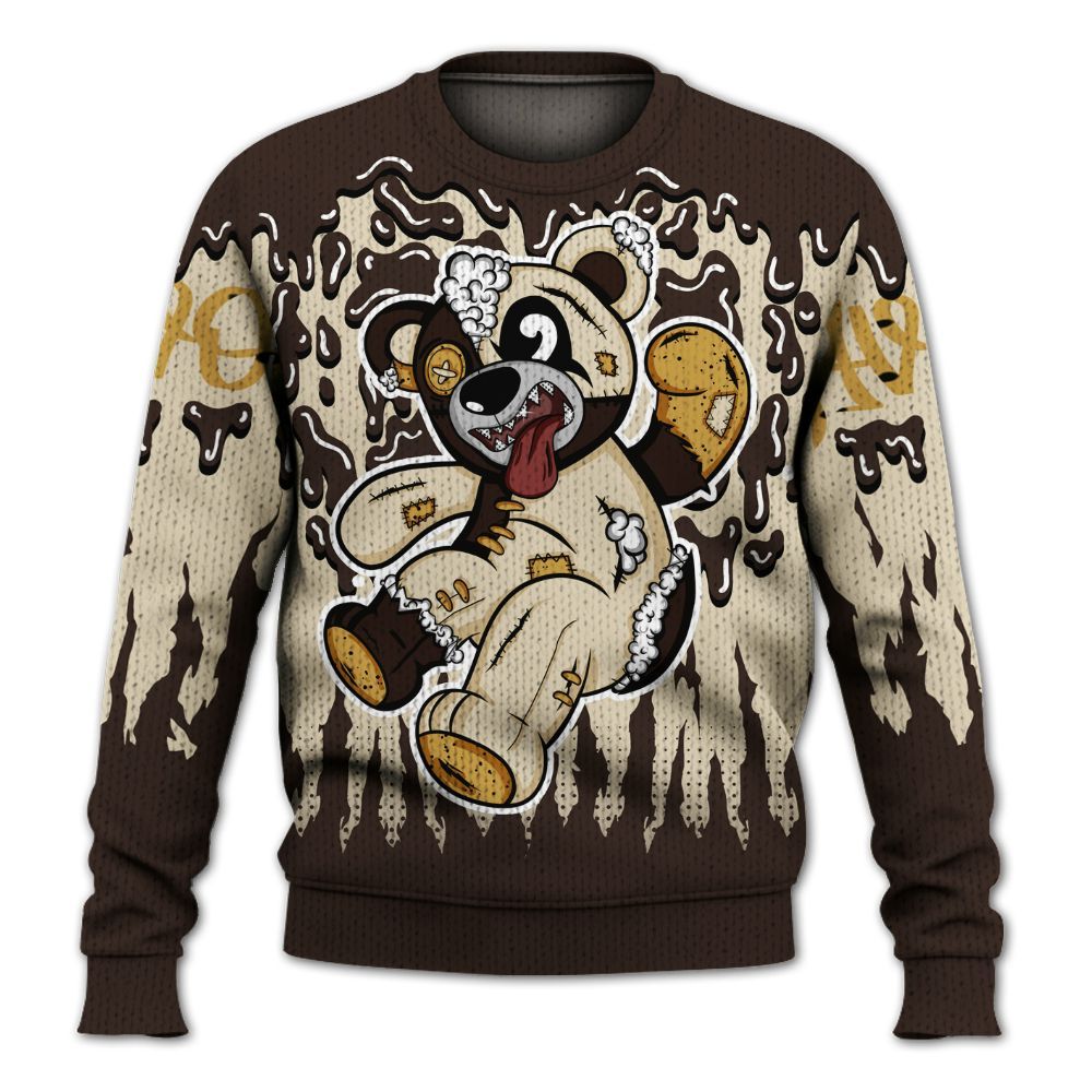 Knitted Sweater To Match 2025 Retro Earth 5s - Havok Bear Dripping