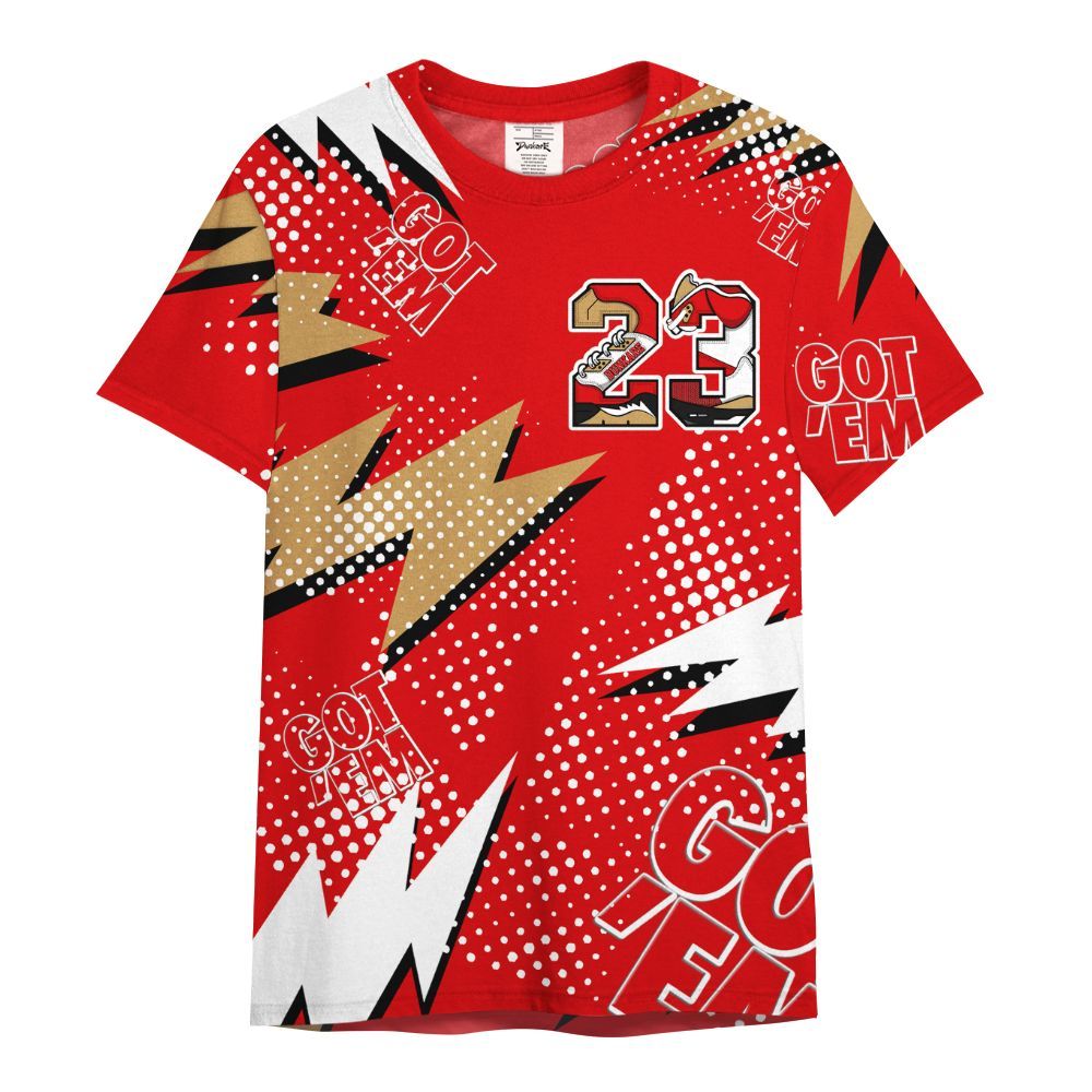 Shirt To Match Kobe 5 Red Year Of The Mamba - Custom Name Number 23 5s All Over Print