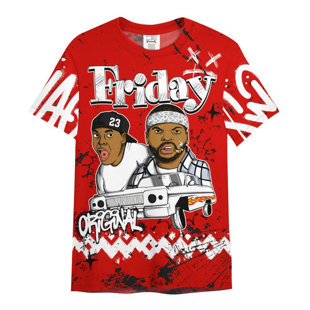 Shirt To Match Fire Red 6s - Friday Sneaker Crayon All Over Print