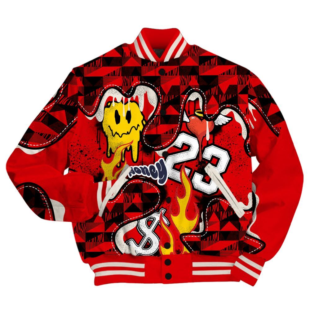 Varsity Jacket To Match Low OG Howard University 1s - 23 Smile Burning Heart All Over Print