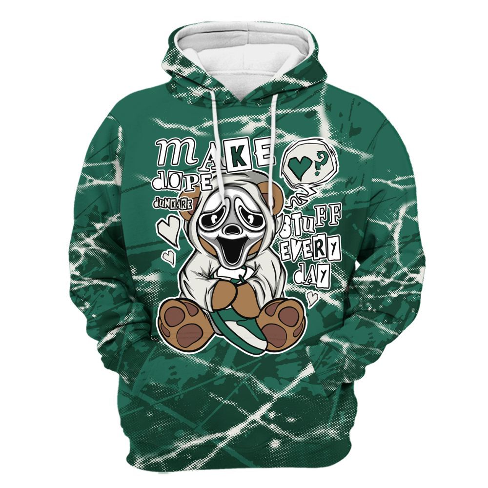Hoodie To Match Oxidized Green 4s - Make Dopes Bear Profound All Over Print