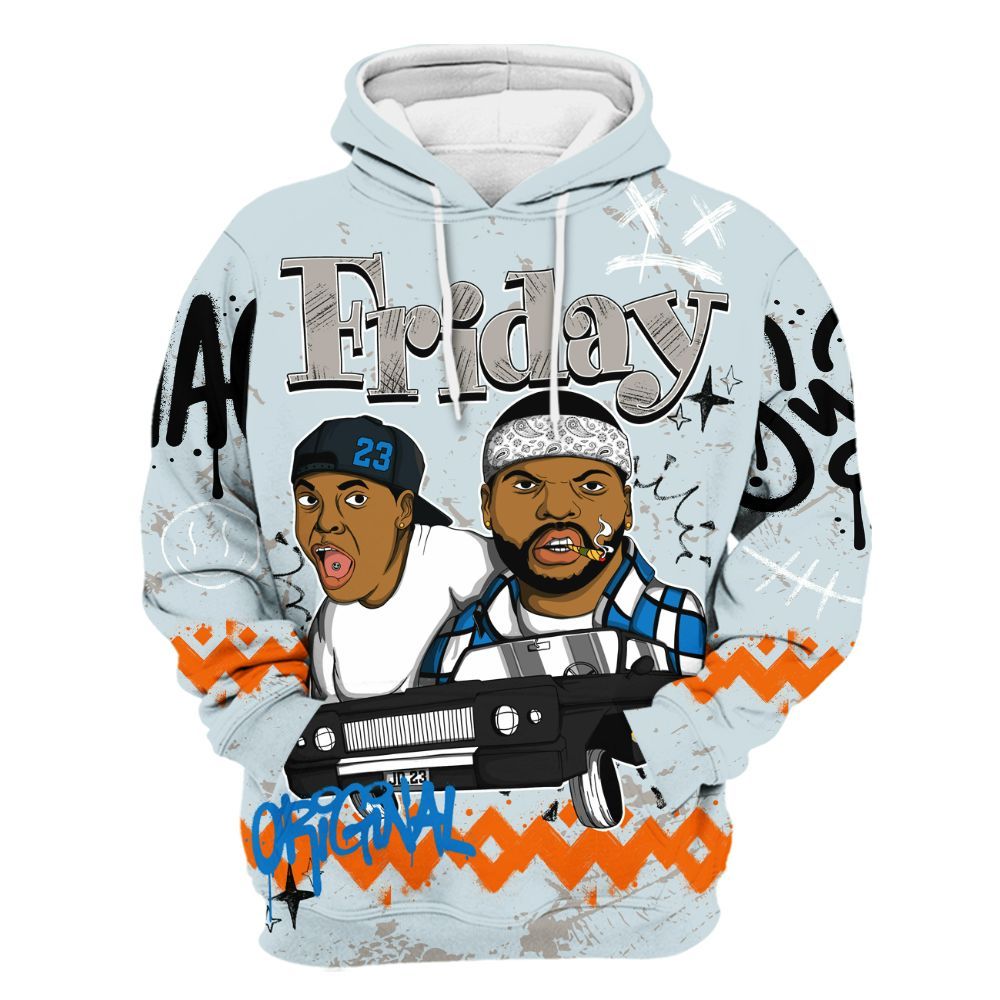 Hoodie To Match Retro High OG Alaska 1s - Friday Sneaker Crayon All Over Print