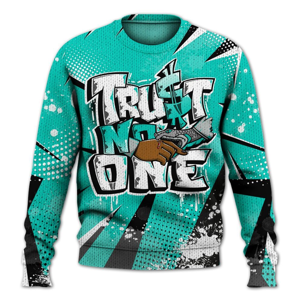 Knitted Sweater To Match Air Max 95 Dark Tiffany - Poly Trust No One Dripping