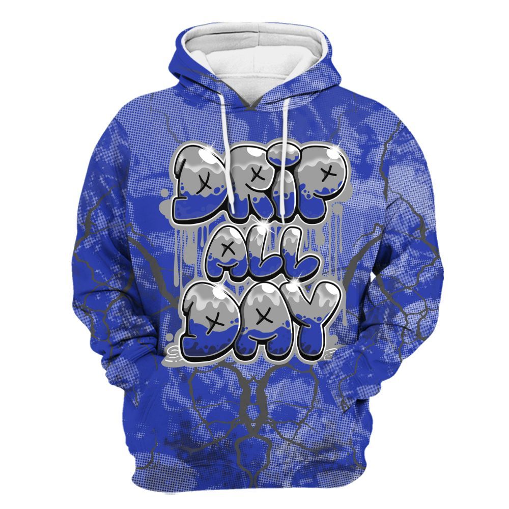 Hoodie To Match Air Max Plus Black Racer Blue - DRIPPIN Days Graphic Halloween All Over Print