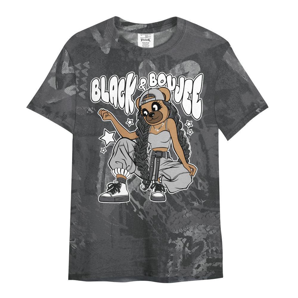 Shirt To Match White Thunder 4s - Boujee Girls Bear Heart Grunge All Over Print