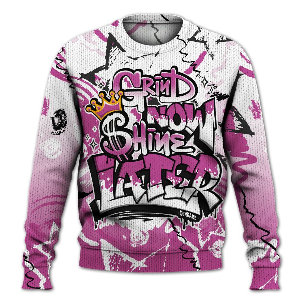 Knitted Sweater To Match Dunk Low Active Fuchsia - Grind Shine Later Drip