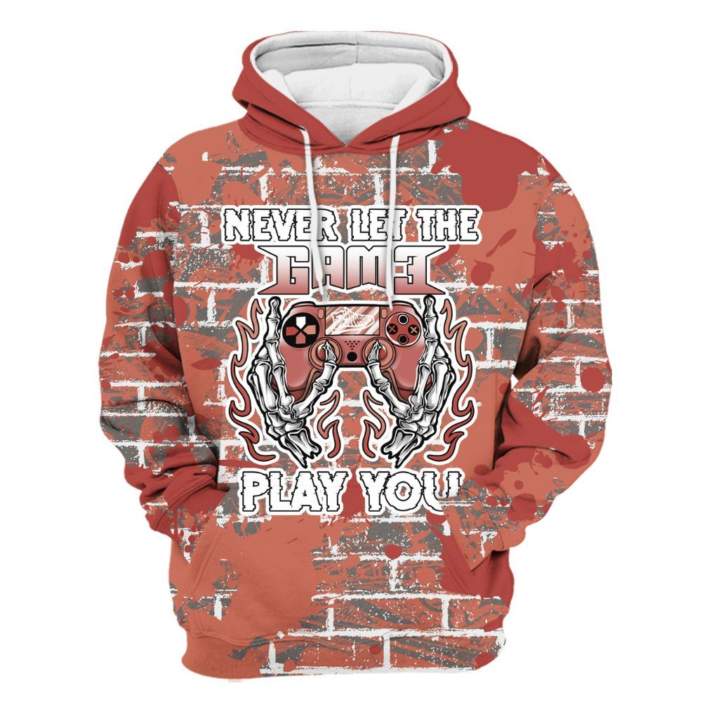 Hoodie To Match Dune Red 13s - PlayGame Skull Brick All Over Print