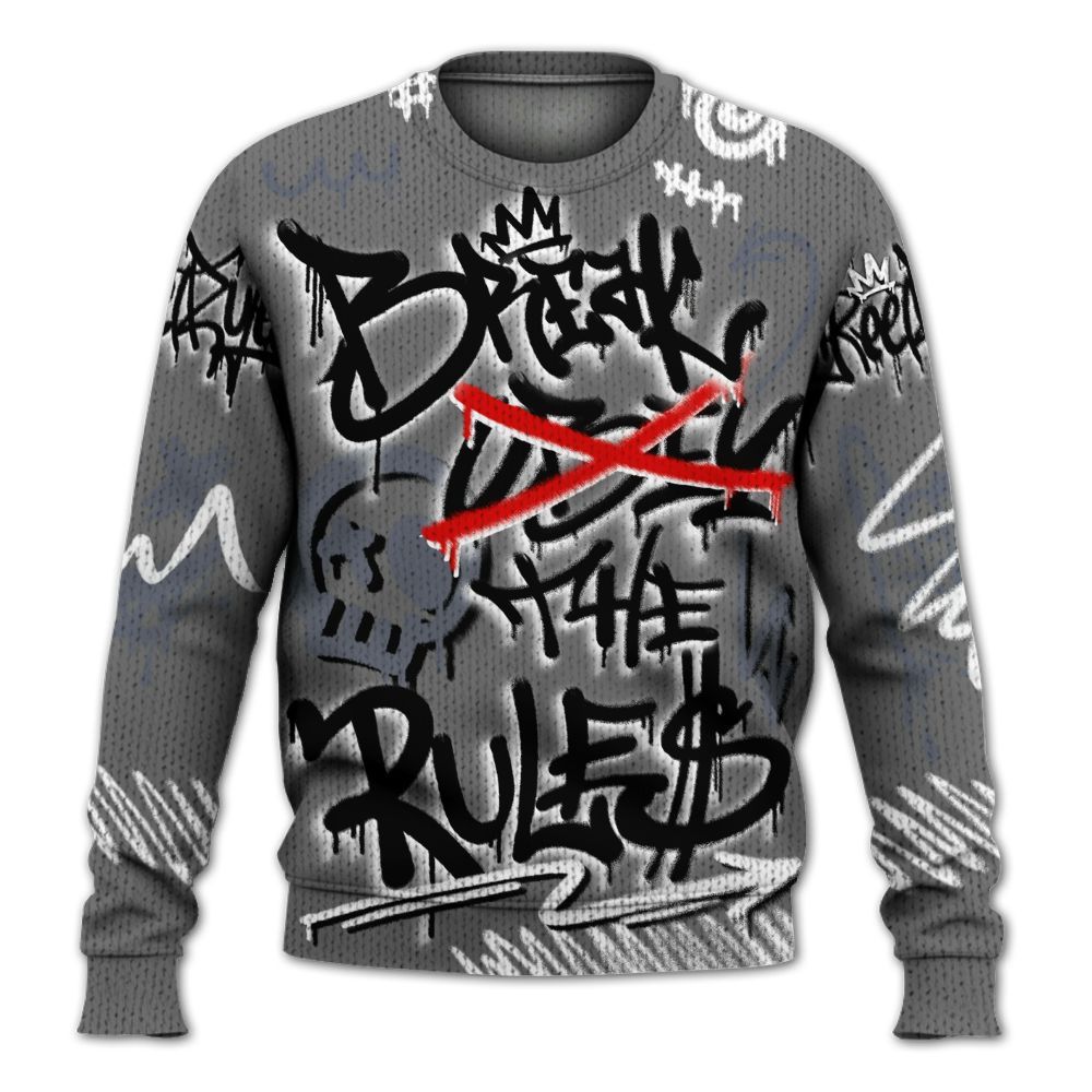Knitted Sweater To Match Cool Grey 6s - Break Rules Streetwear
