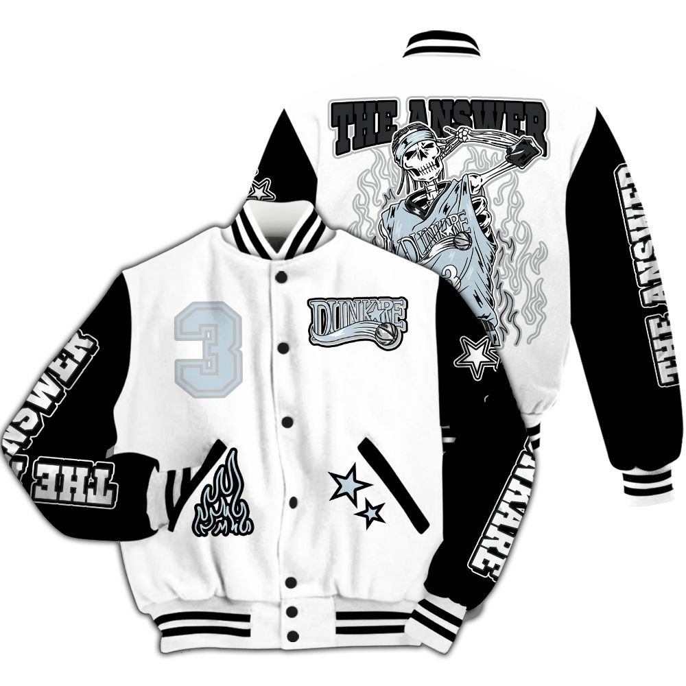 Varsity Jacket To Match Kobe 9 Protro Halo - Allen Answer Skeleton All Over Print