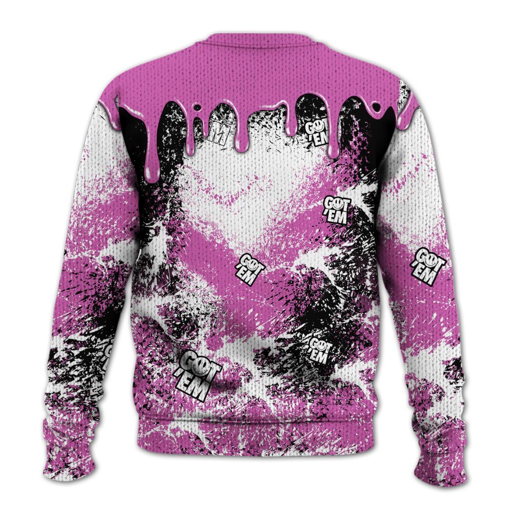 Knitted Sweater To Match Hyper Violet 4s - Dripping 23 Drip