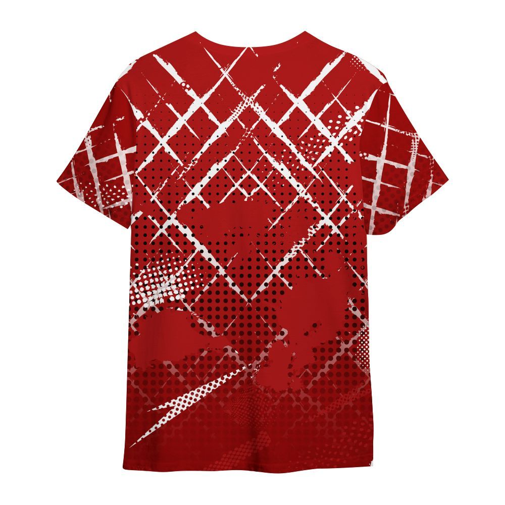 Shirt To Match Low Terror White University Red 1s - Halftone Stand Business Dripping All Over Print