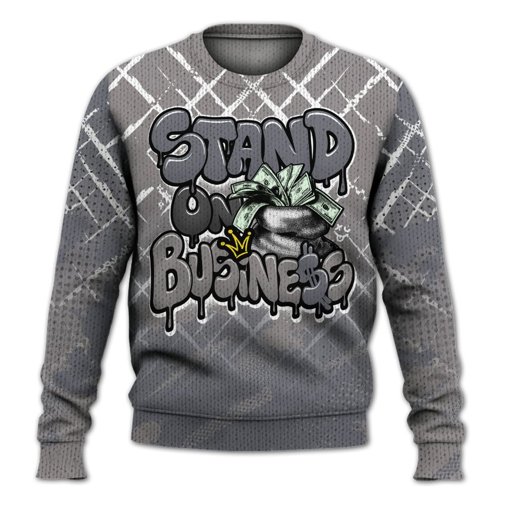 Knitted Sweater To Match Cool Grey 11s - Halftone Stand Business Dripping