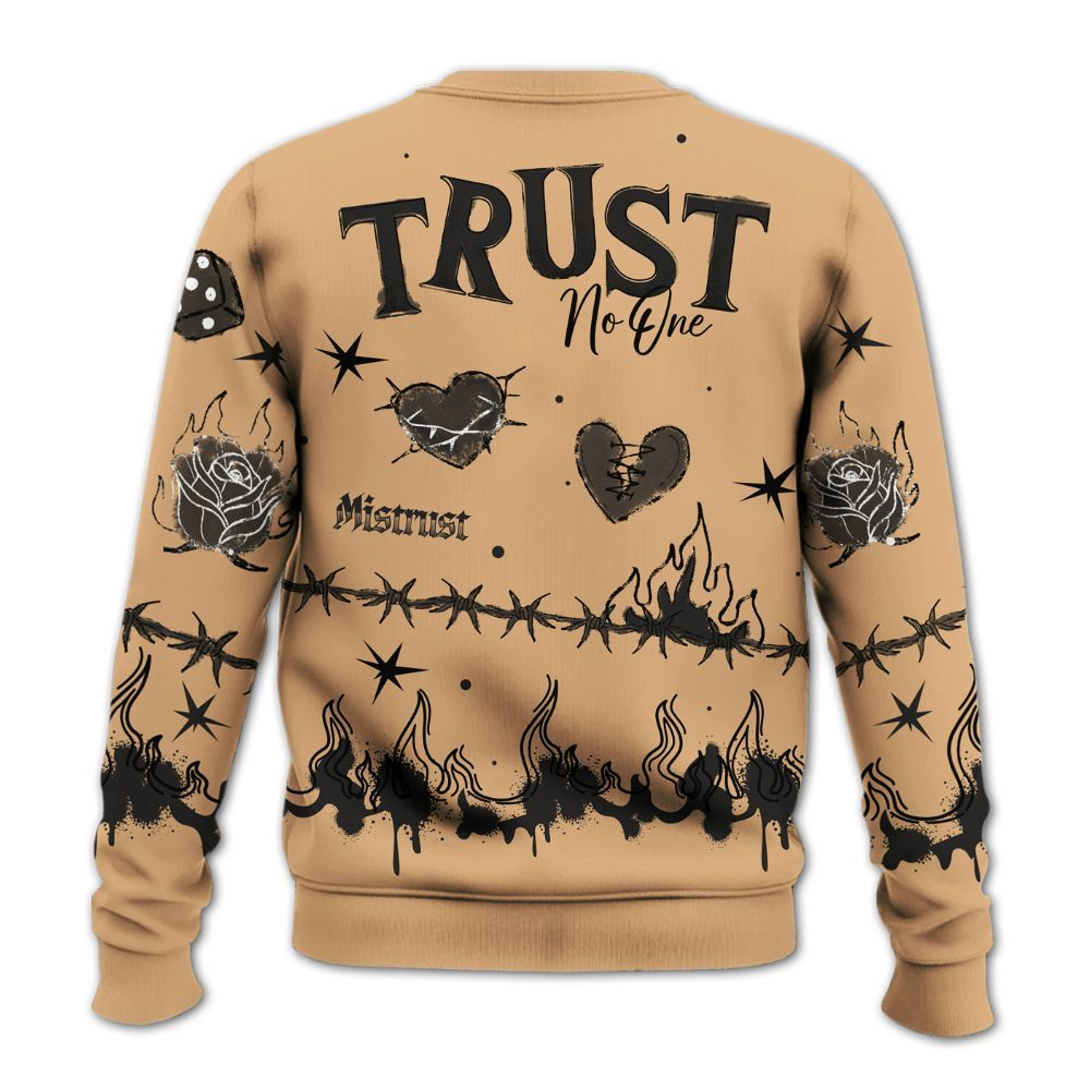 Sweatshirt To Match SE Afrobeats 7s - Trust No One Snake-Bite Doodle Crayon All Over Print