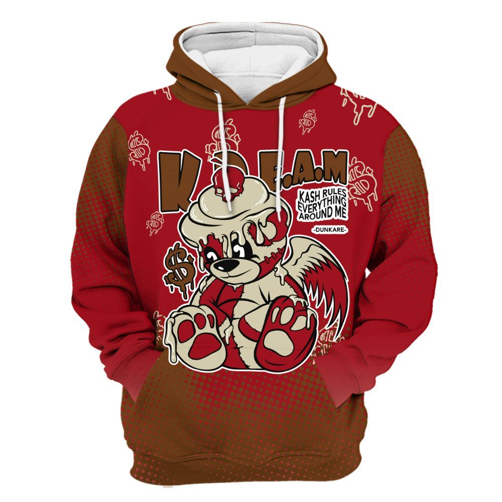 Hoodie To Match Archaeo Brown 5s - Loot Bear Unique Drip All Over Print