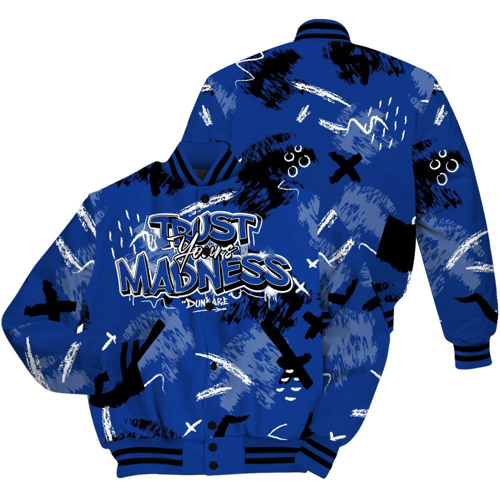 Varsity Jacket To Match Air Foamposite One Royal - Trust Your Madness Retro All Over Print