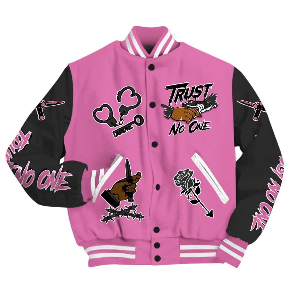 Varsity Jacket To Match Air Force 1 ParaNoise 3.0 - Trust No One Dripping All Over Print