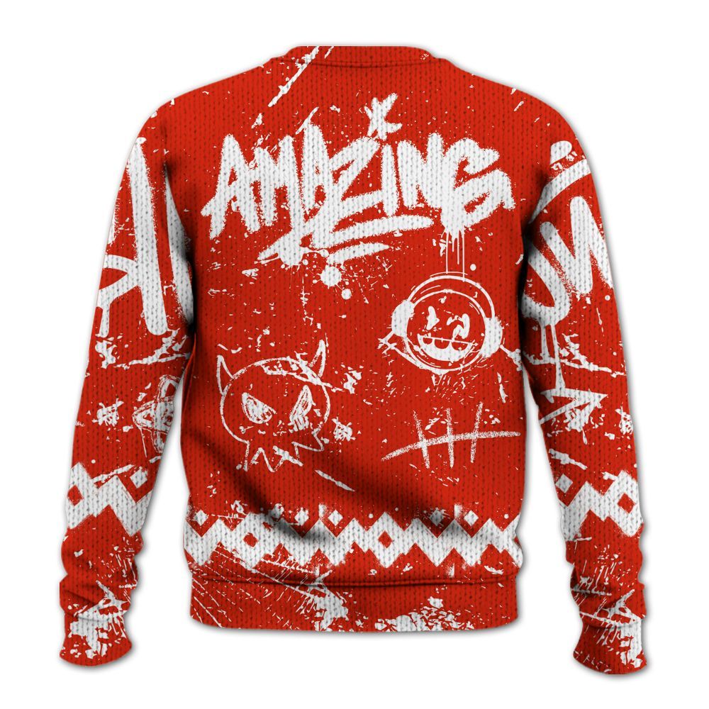 Knitted Sweater To Match Retro Cherry 11s - Friday Sneaker Crayon