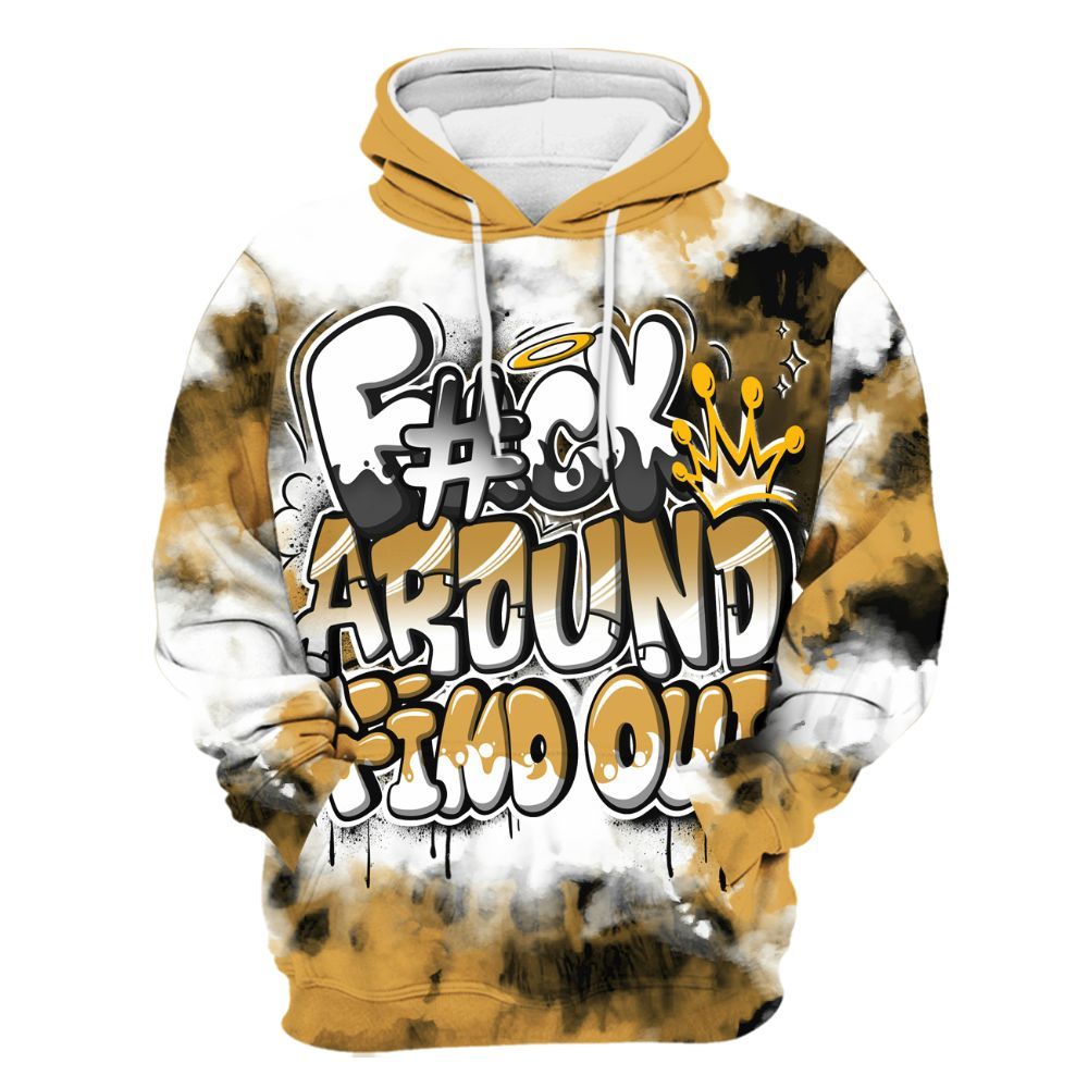 Hoodie To Match Low OG Rookie Of The Year 1s - Tie Dye FK Around Find Out All Over Print