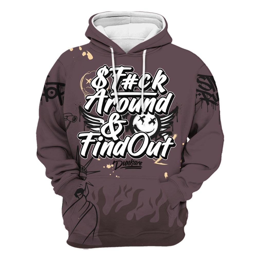 Hoodie To Match AMM Black 3s - Graphic Fck Around Find Out All Over Print