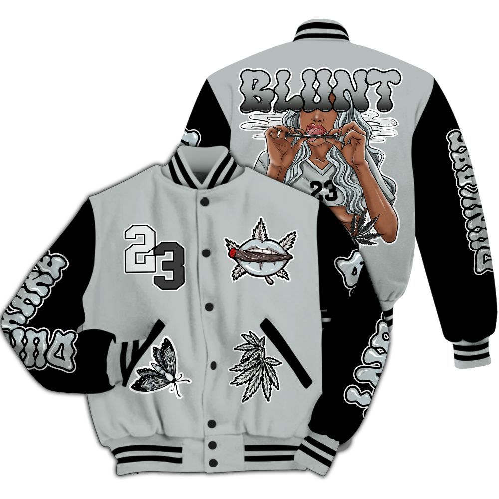 Varsity Jacket To Match Black Wolf Grey 12s - Bluntz Unique All Over Print
