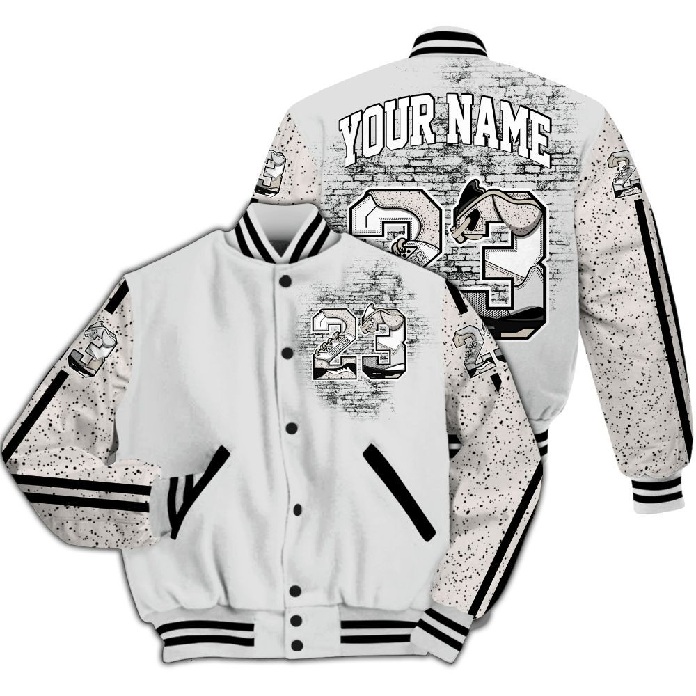 Varsity Jacket To Match Retro Reverse Metallic 5s - Custom Name Number 23 5s All Over Print