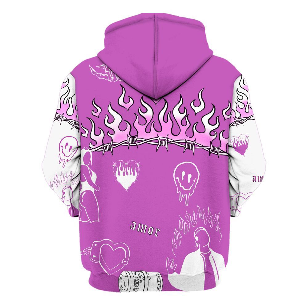 Hoodie To Match Hyper Violet 4s - Snake Trust No One All Over Print