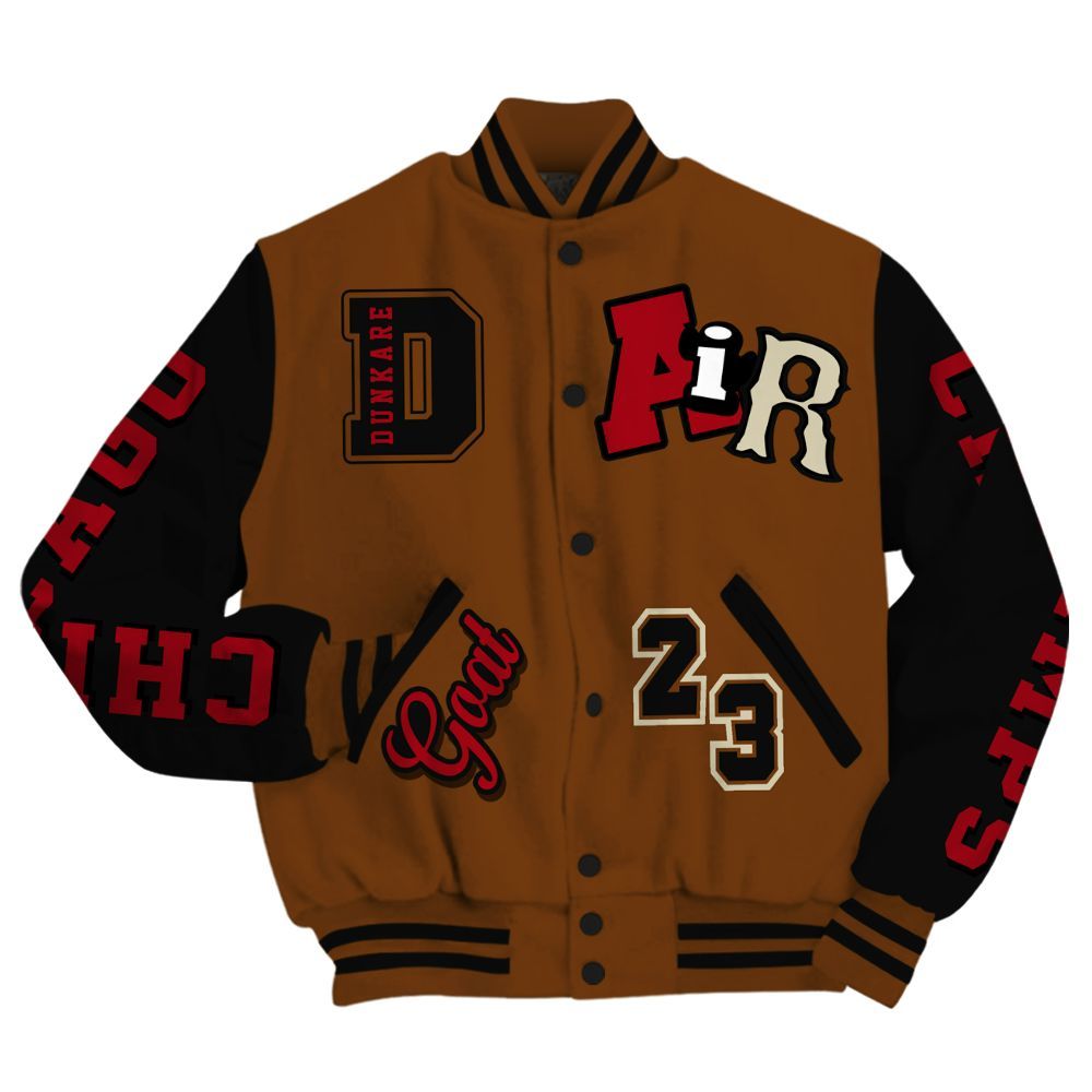 Varsity Jacket To Match Archaeo Brown 5s - AIR Number 23 GOAT All Over Print