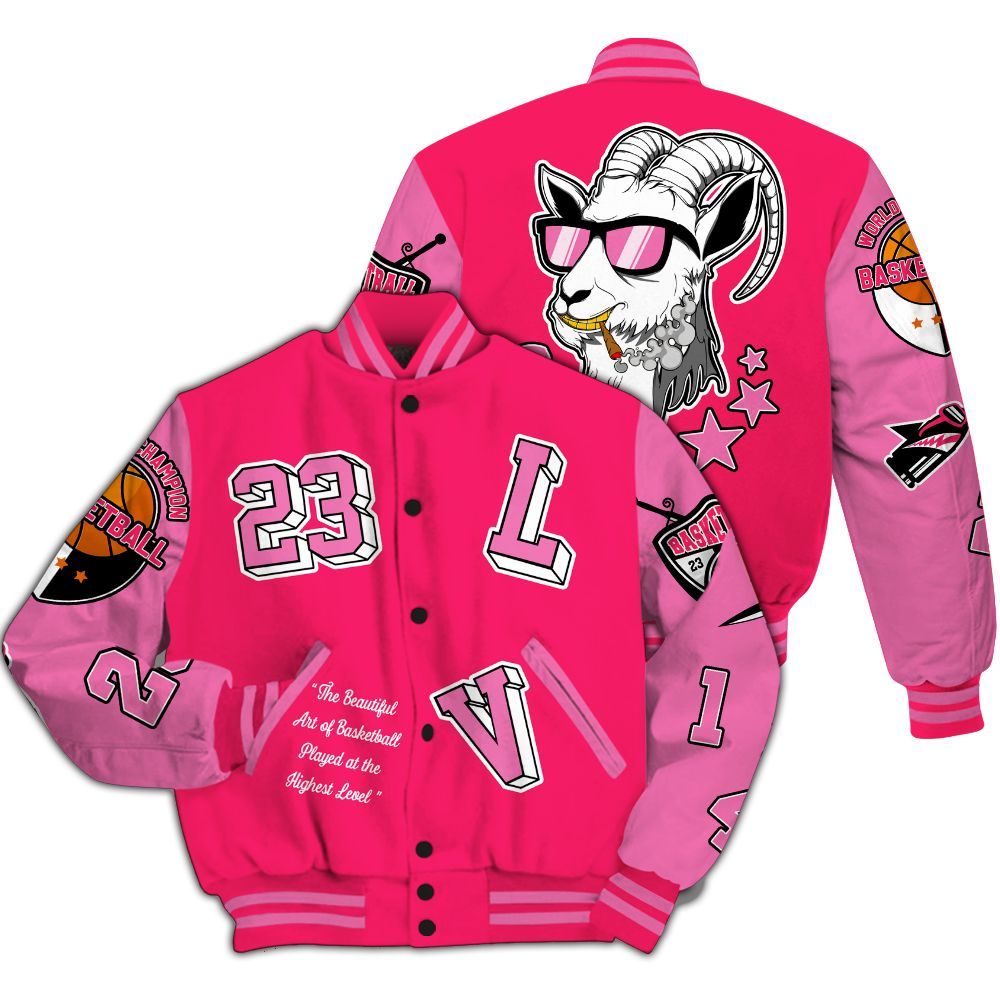 Varsity Jacket To Match Air VaporMax Plus Triple Pink - The GOAT Got Em Streetwear All Over Print